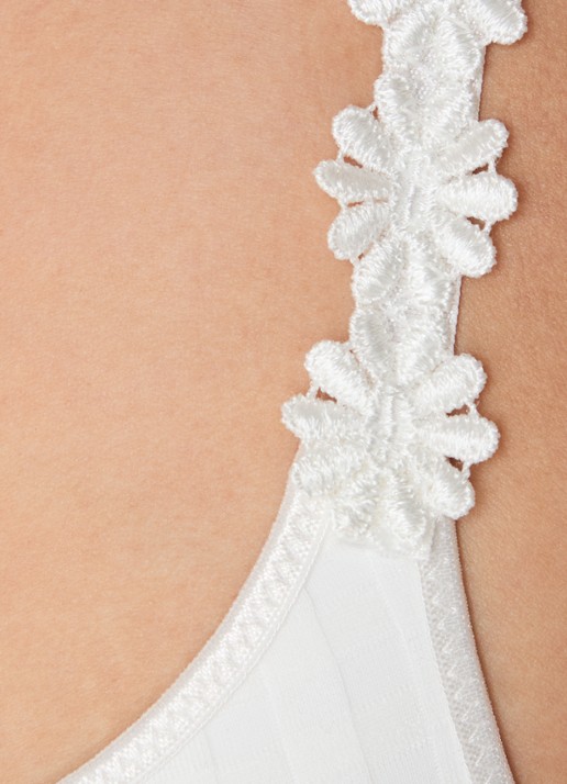Marie Jo Avero voorgevormde beugel bh met bloemborduring - detail 3 gebroken wit