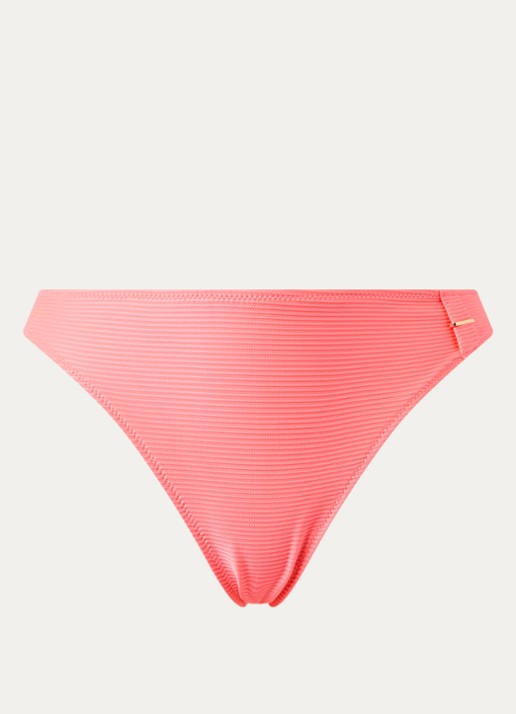 Marie Jo Cassie bikinislip met structuur - voorkant koraalroze