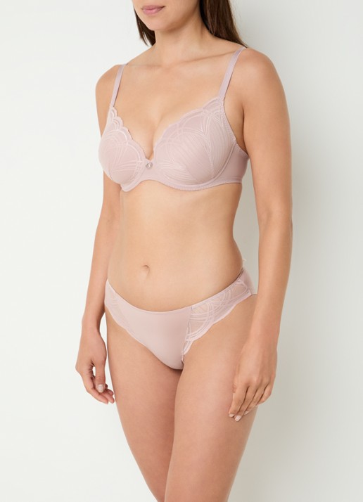 Marie Jo Cathia voorgevormde beugel bh met overlay van mesh - voorkant 3 oudroze