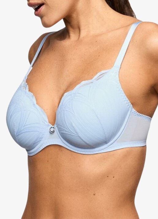Marie Jo Cathia voorgevormde beugel bh met overlay van mesh - detail 5 lichtblauw