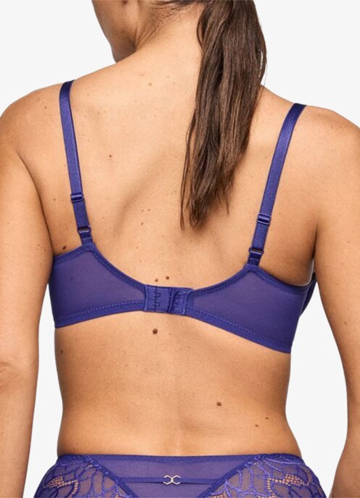 Marie Jo Cerina voorgevormde beugel bh met kant - achterkant 3 donkerblauw