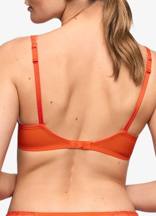 Marie Jo Cerina voorgevormde plunge bh met overlay van kant - achterkant 5 orange
