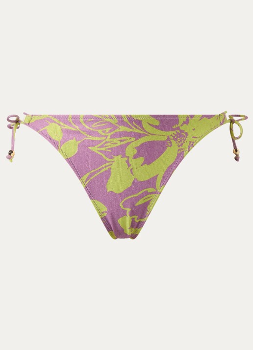 Marie Jo Chalia bikinislip met lurex en bloemenprint - voorkant 2 lila