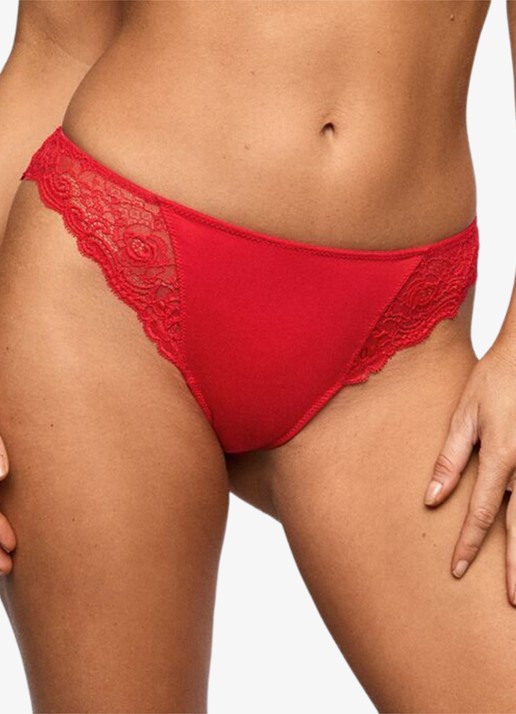 Marie Jo Cyrile slip met kant - detail 4 rood