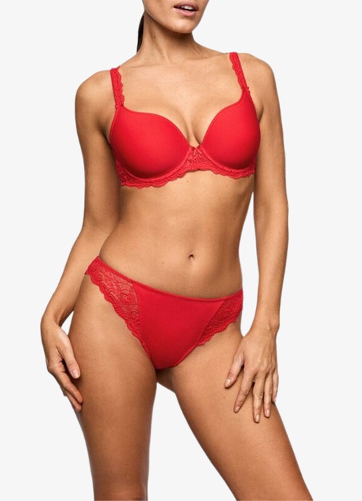 Marie Jo Cyrile slip met kant - voorkant 3 rood