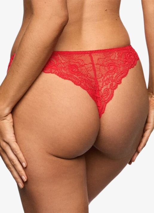 Marie Jo Cyrile tanga van kant - achterkant rood