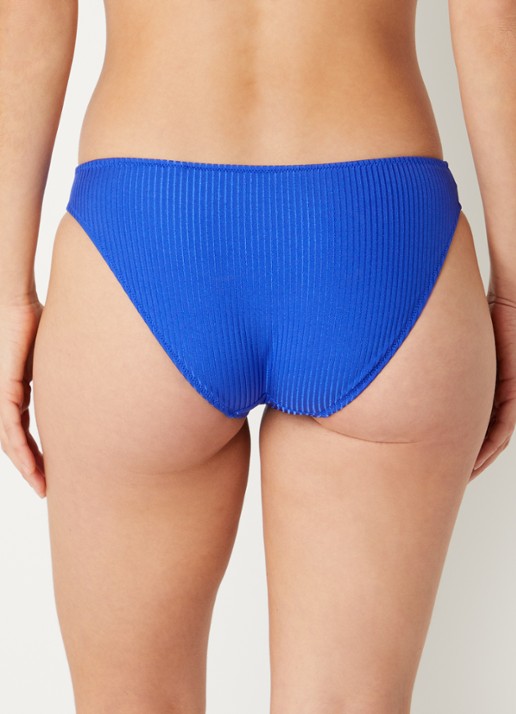 Marie Jo Emly bikinislip met ribstructuur - achterkant 3 kobaltblauw