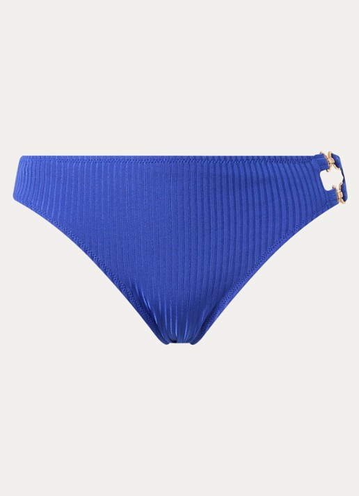Marie Jo Emly bikinislip met ribstructuur - voorkant kobaltblauw