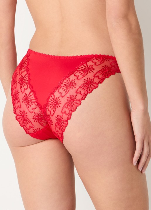 Marie Jo Jane slip met borduring - achterkant rood