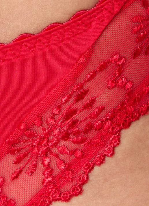 Marie Jo Jane slip met borduring - detail 3 rood