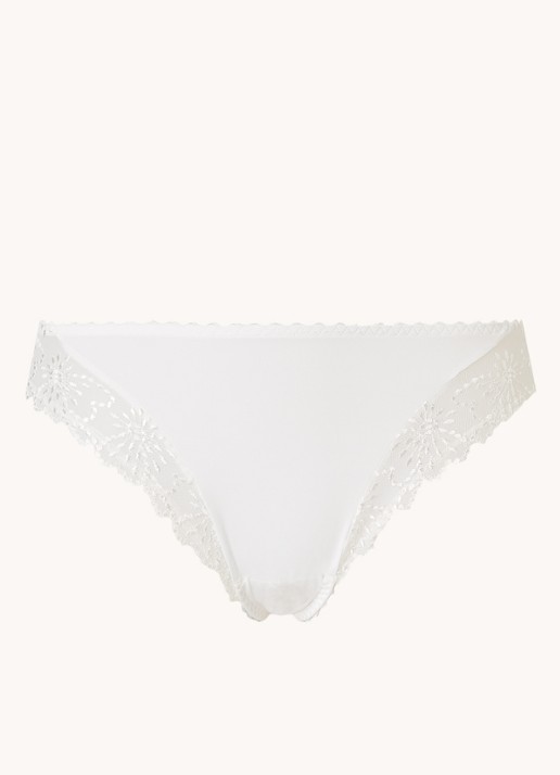 Marie Jo Jane slip met mesh en borduring - voorkant 2 wit