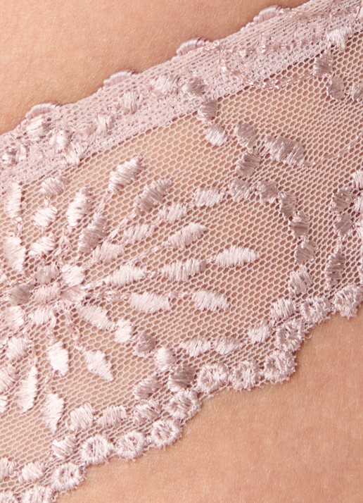 Marie Jo Jane string met borduring - detail 4 oudroze