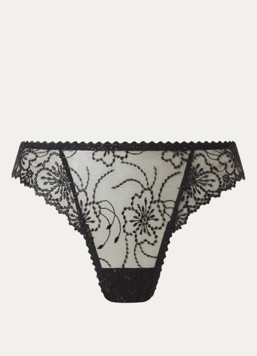 Marie Jo Jane string met borduring - voorkant 5 zwart