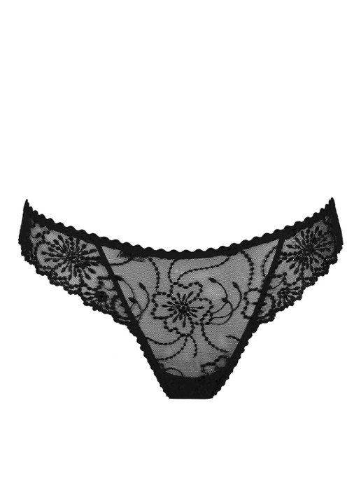 Marie Jo Jane string met borduring - voorkant 6 zwart
