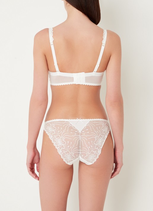 Marie Jo Jane voorgevormde strapless bh met beugel en borduring - achterkant 5 wit