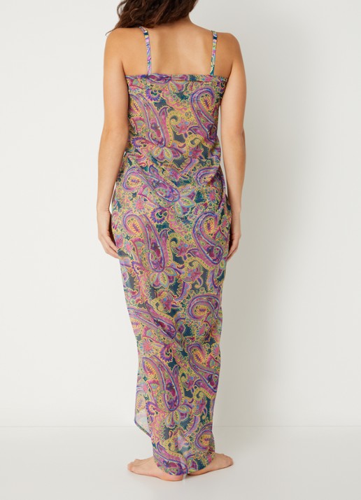 Marie Jo Jolise sarong met paisley dessin - achterkant paars