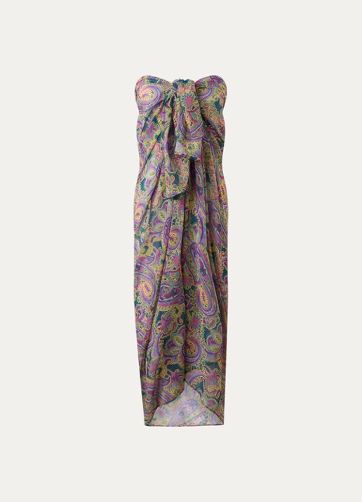 Marie Jo Jolise sarong met paisley dessin - voorkant 3 paars
