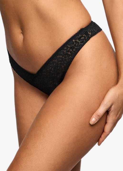 Marie Jo Juliane string met panterprint - detail 4 zwart