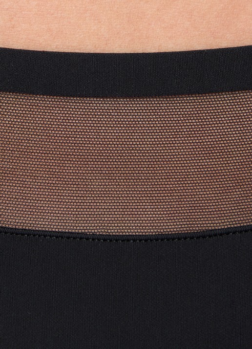 Marie Jo Louie naadloze string met mesh - detail 7 zwart