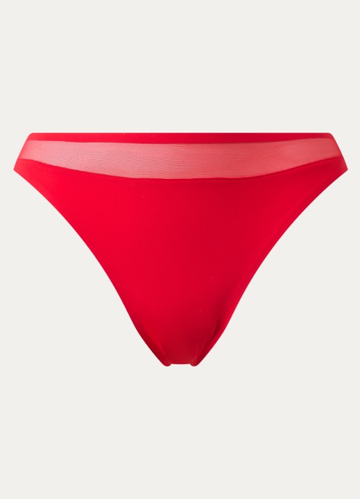 Marie Jo Louie naadloze tanga met mesh - voorkant 2 rood