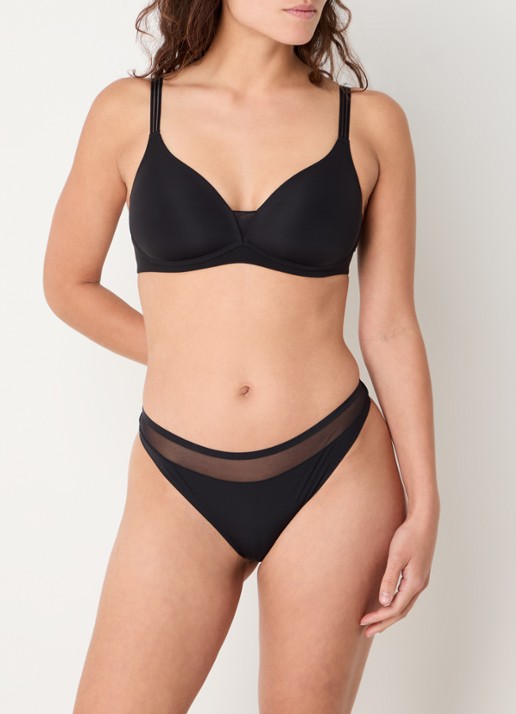 Marie Jo Louie voorgevormde bh met mesh - voorkant 4 zwart