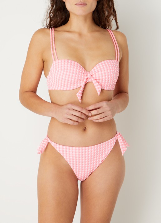 Marie Jo Mary Lynn bikinislip met print en structuur[ - voorkant 5 roze
