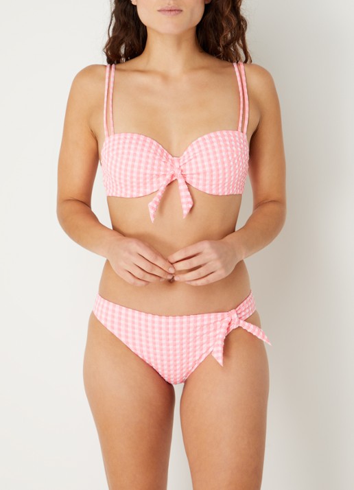 Marie Jo Mary Lynn bikinislip met print en structuur - voorkant 4 roze