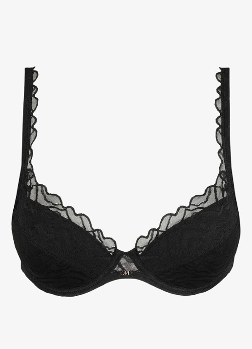 Marie Jo Nillo push-up bh met uitneembare vulling - voorkant zwart
