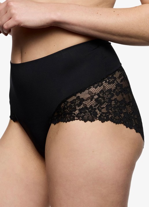 Marie Jo Soft Studio high waisted slip met kant - detail 5 zwart
