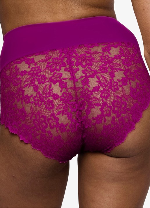 Marie Jo Soft Studio high waisted slip met kant - achterkant 3 oudroze