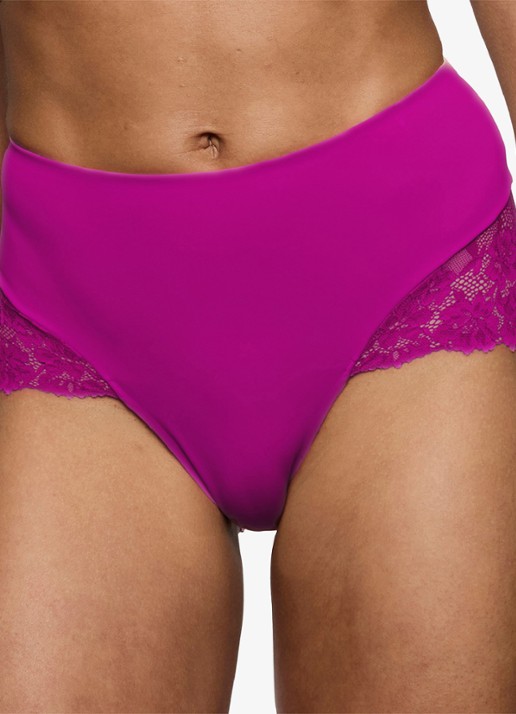 Marie Jo Soft Studio high waisted slip met kant - detail oudroze