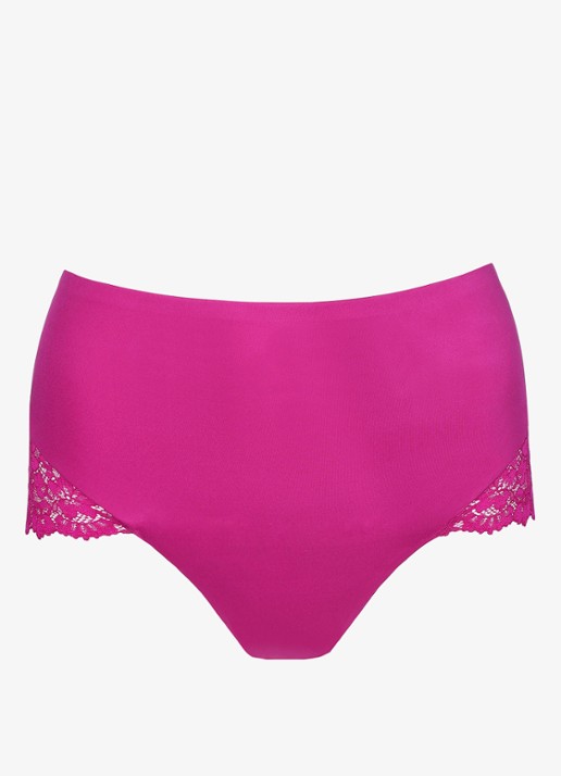 Marie Jo Soft Studio high waisted slip met kant - voorkant 4 oudroze