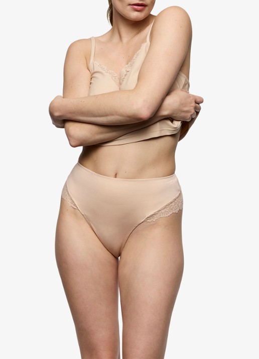 Marie Jo Soft Studio shorty met kant - voorkant 3 beige