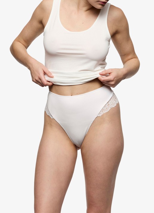 Marie Jo Soft Studio shorty met kant - voorkant 5 wit
