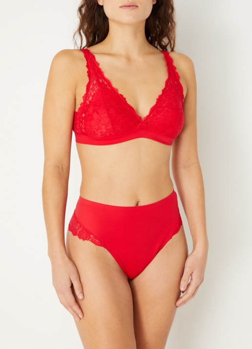 Marie Jo Soft Studio shorty met kant - voorkant 5 rood