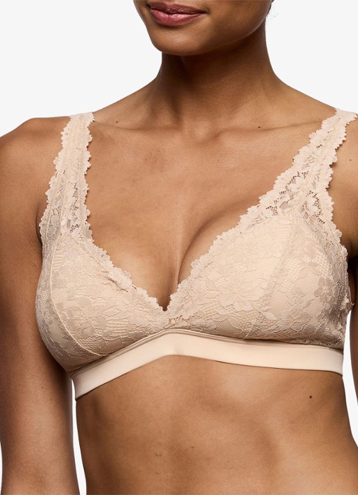 Marie Jo Soft Studio voorgevormde bralette met overlay van kant - detail 4 beige