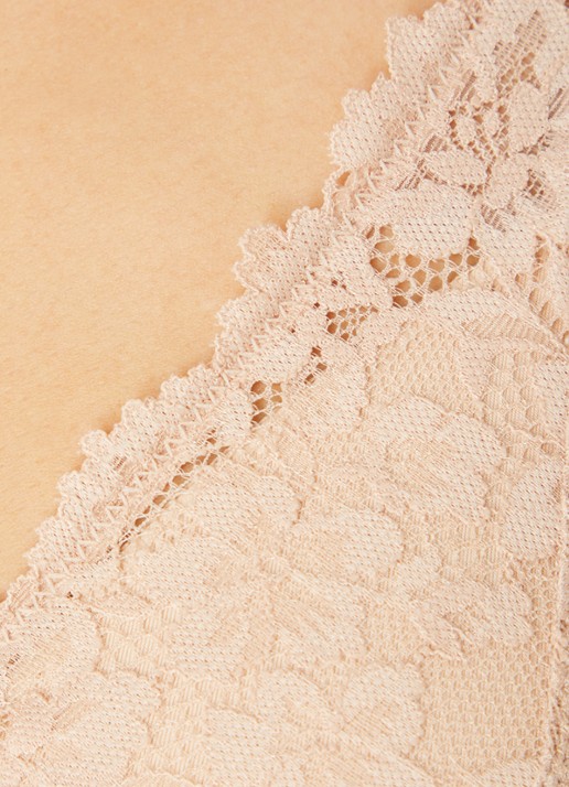 Marie Jo Soft Studio voorgevormde bralette met overlay van kant - detail 3 beige