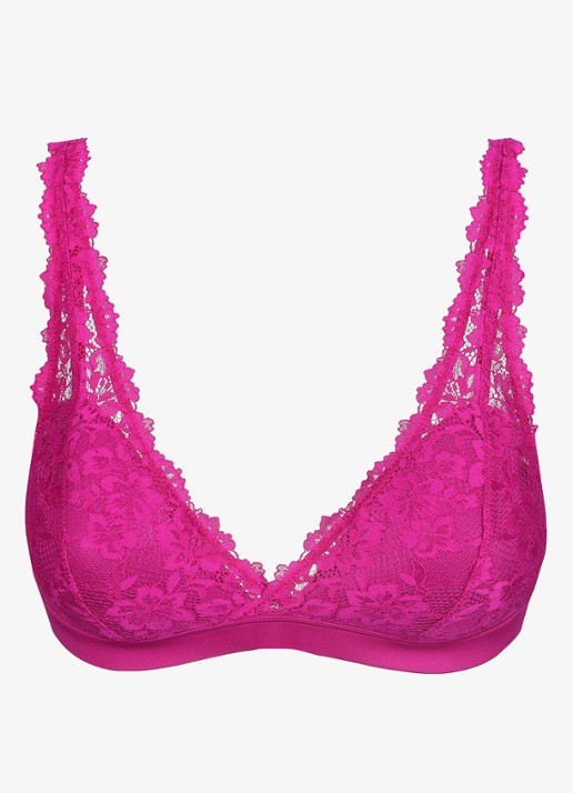 Marie Jo Soft Studio voorgevormde bralette met overlay van kant - voorkant roze