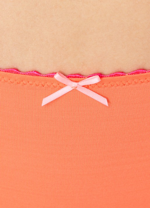 Marie Jo Solene slip met borduring - detail 2 koraalroze