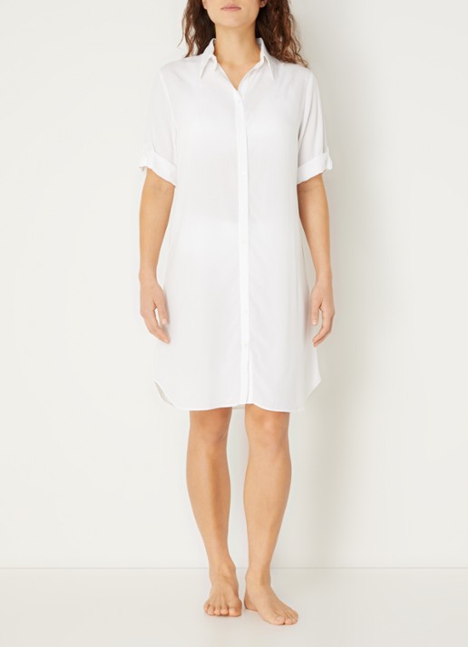 Marie Jo Taleah mini blousejurk - voorkant 3 wit