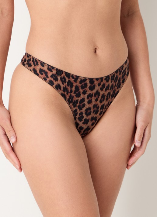 Marie Jo Tom string met borduring - detail 3 bruin