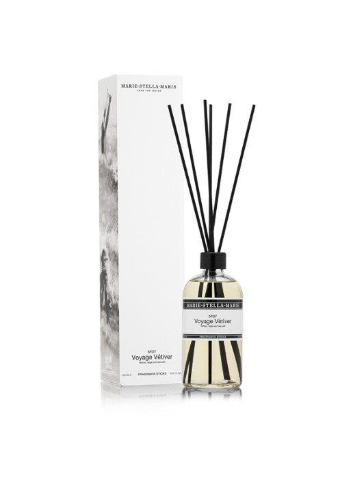 Marie-Stella-Maris No.07 Voyage Vétiver geurstokjes 250 ml - detail wit