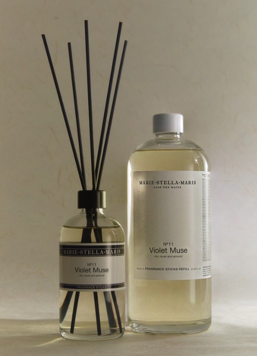 Marie-Stella-Maris No. 11 Violet Muse Fragrance Sticks - geurstokjes navulling 750 ml - voorkant 2 transparant