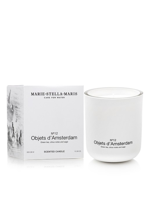Marie-Stella-Maris Objets d'Amsterdam geurkaars 300 gram - detail 3 wit