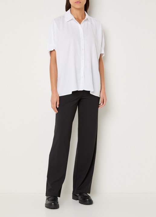 Marina blouse met ballonmouw - voorkant 2 wit