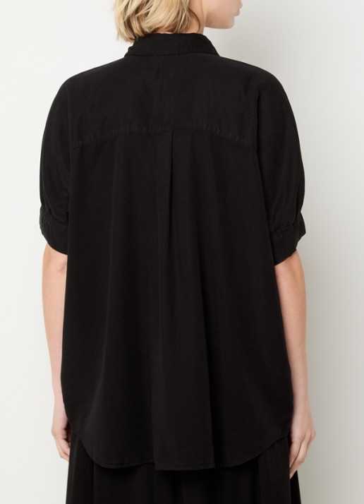 Marina blouse met ballonmouw - achterkant zwart