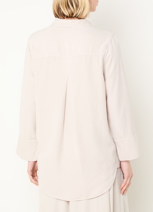 Marley blouse met kraag - achterkant lichtgrijs