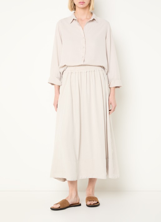 Marley blouse met kraag - voorkant 3 lichtgrijs