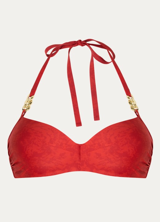 Marlies Dekkers Acapulca voorgevormde bikinitop met print - voorkant rood