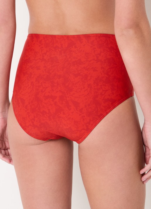 Marlies Dekkers Acapulco high waisted bikinislip met print - achterkant 5 rood